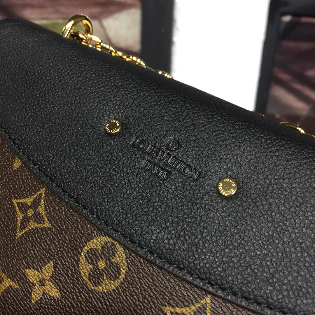 Louis Vuitton SAINT PLACIDE Handbag Monogram M43714 Black